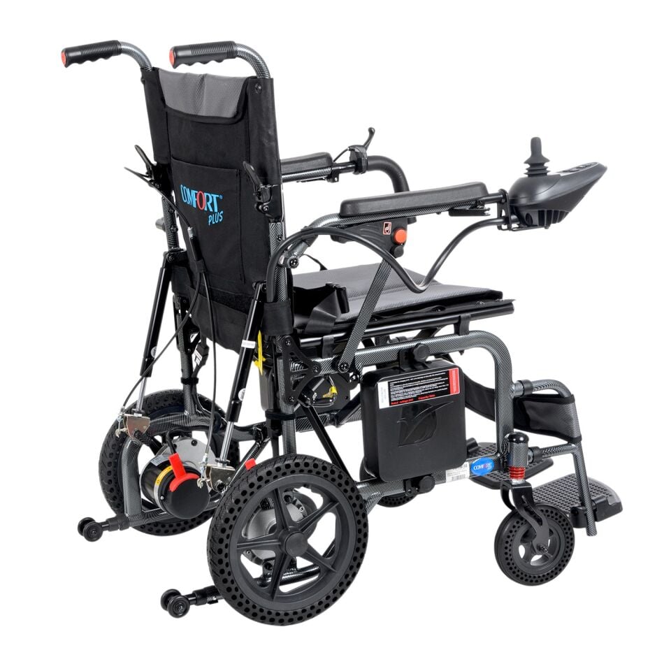 Comfort Plus DY01102 Portatif Lityum Pilli (Akülü) Tekerlekli Sandalye Baş Destekli, Sırt Yatar
