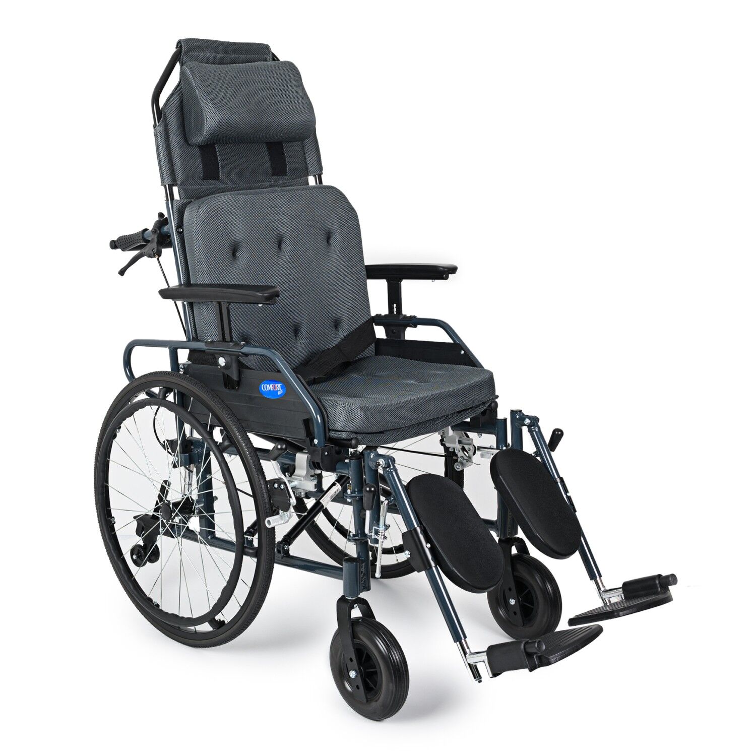 Comfort Plus KY954LGC-46 Lux Özellikli Tekerlekli Sandalye (Baş,Boyun,Baldır  Destekli)Ayaklar Çıkar