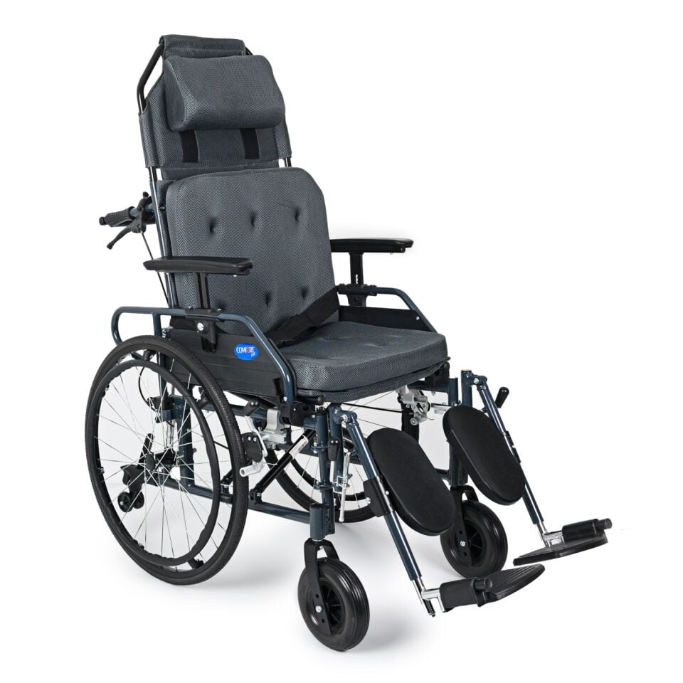 Comfort Plus KY954LGC-46 Lux Özellikli Tekerlekli Sandalye (Baş,Boyun,Baldır  Destekli)Ayaklar Çıkar