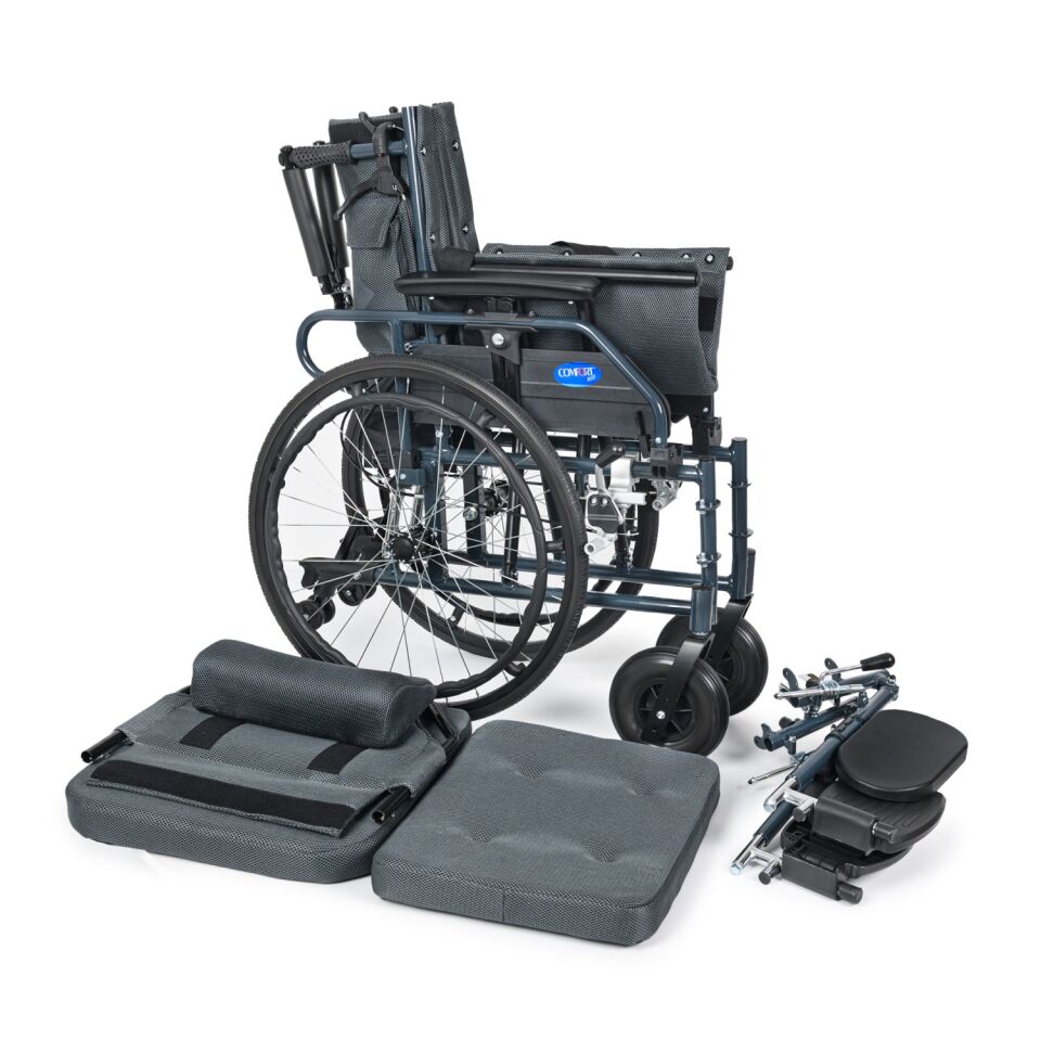 Comfort Plus KY954LGC-46 Lux Özellikli Tekerlekli Sandalye (Baş,Boyun,Baldır  Destekli)Ayaklar Çıkar