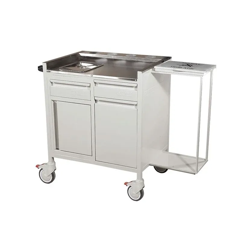 Pambukcuk İki Çekmece ve Dolaplı Pansuman Arabası E-254A