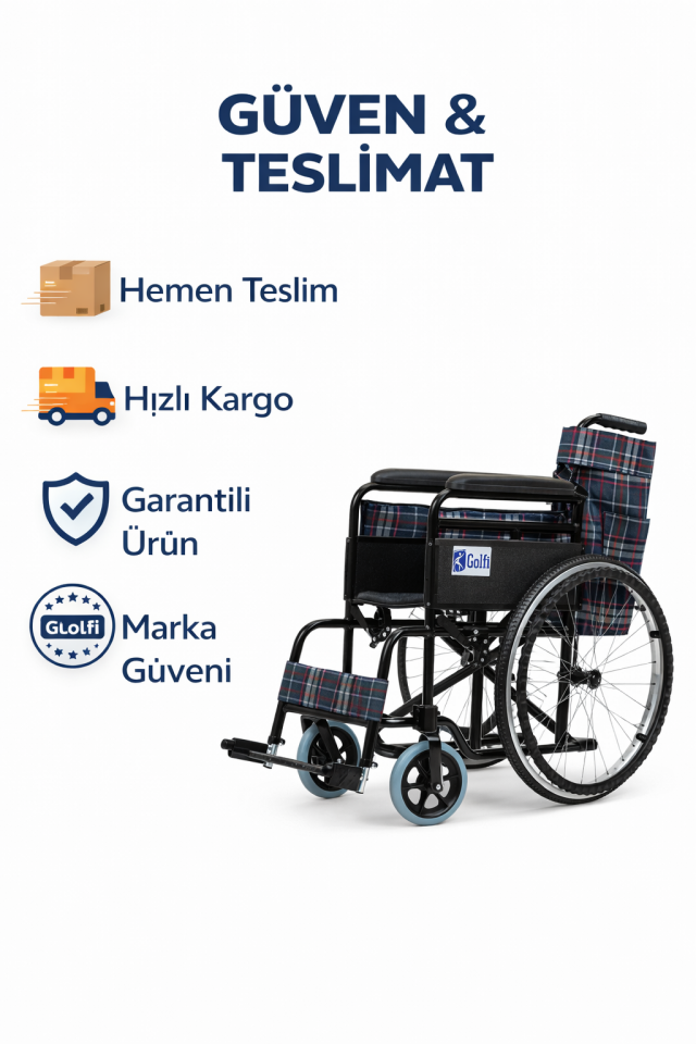 Golfi G100 Ekonomik Tekerlekli Sandalye