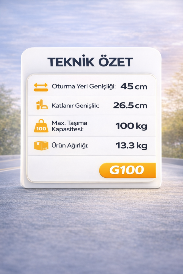 Golfi G100 Ekonomik Tekerlekli Sandalye