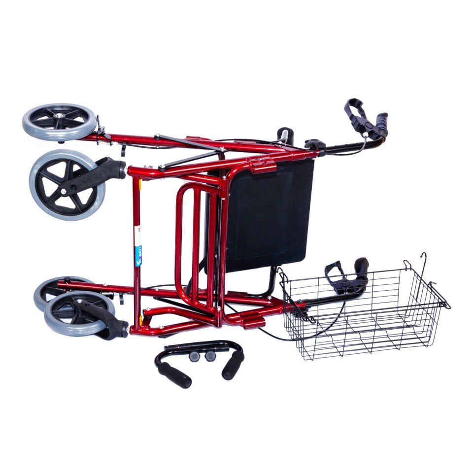 Comfort Plus DM9146 Ayak Pedallı Alüminyum Rolatör (Tekerlekli Sandalye Gibi Kullanma İmkanı)