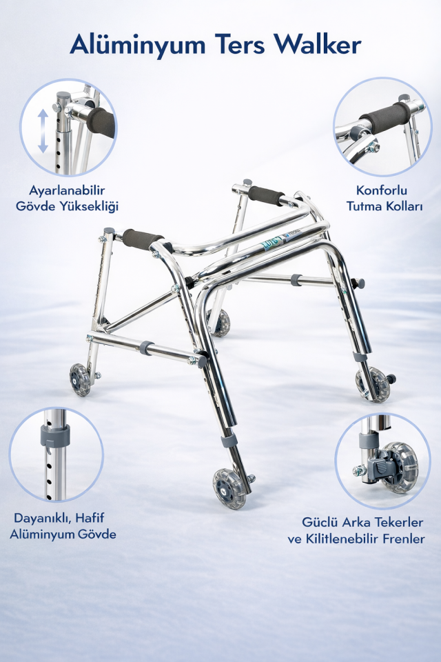 Pr-446 Büyük Çocuklar İçin Alüminyum Ters Walker
