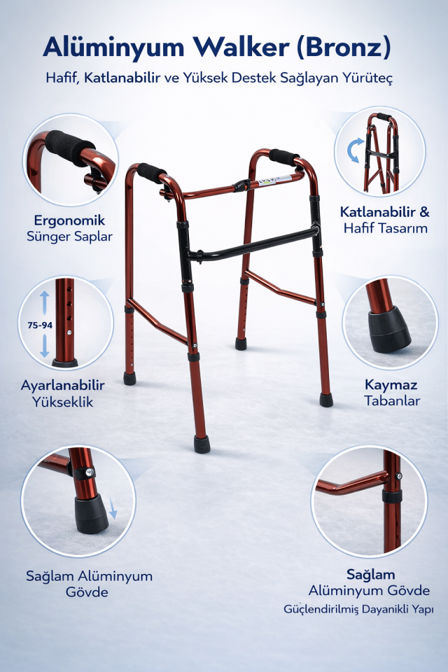 Bronz Renk Alüminyum Walker PR-447