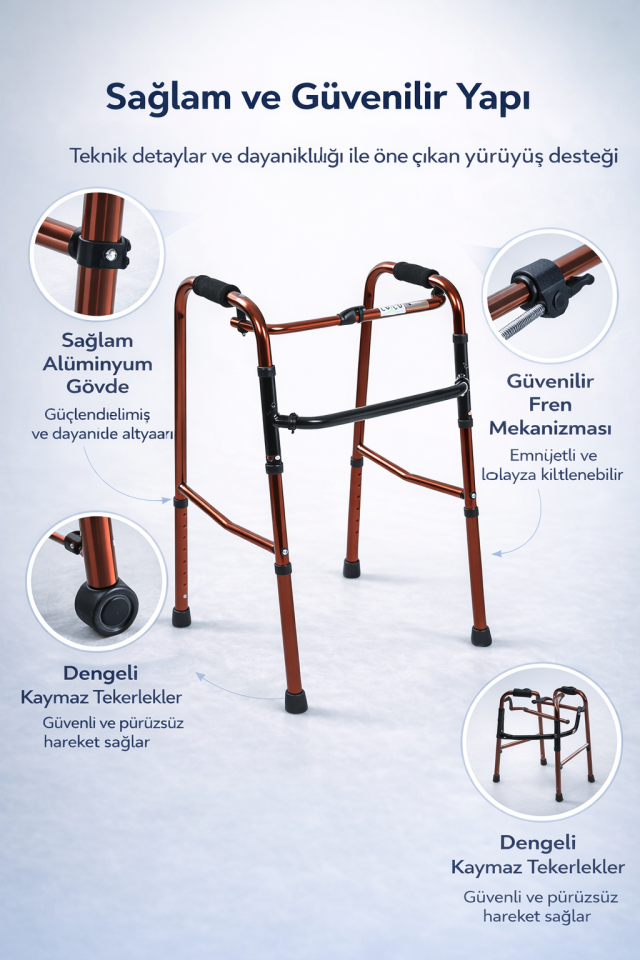 Bronz Renk Alüminyum Walker PR-447
