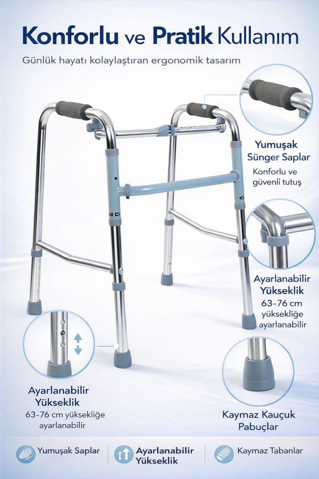 Alüminyum Pediatrik Walker / Alüminyum Çocuk Yürüteç PR-442