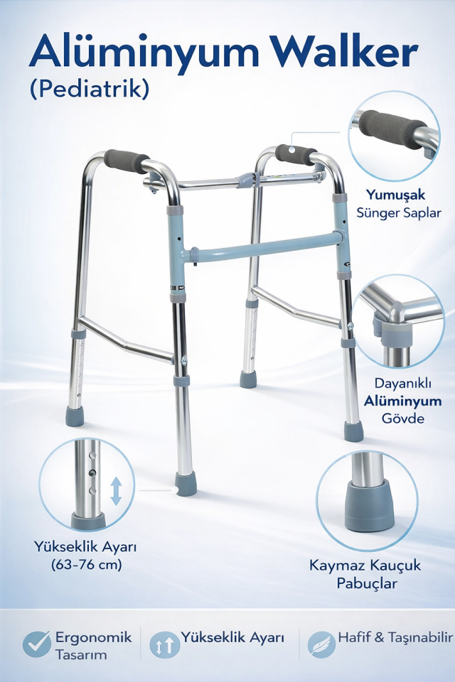 Alüminyum Pediatrik Walker / Alüminyum Çocuk Yürüteç PR-442