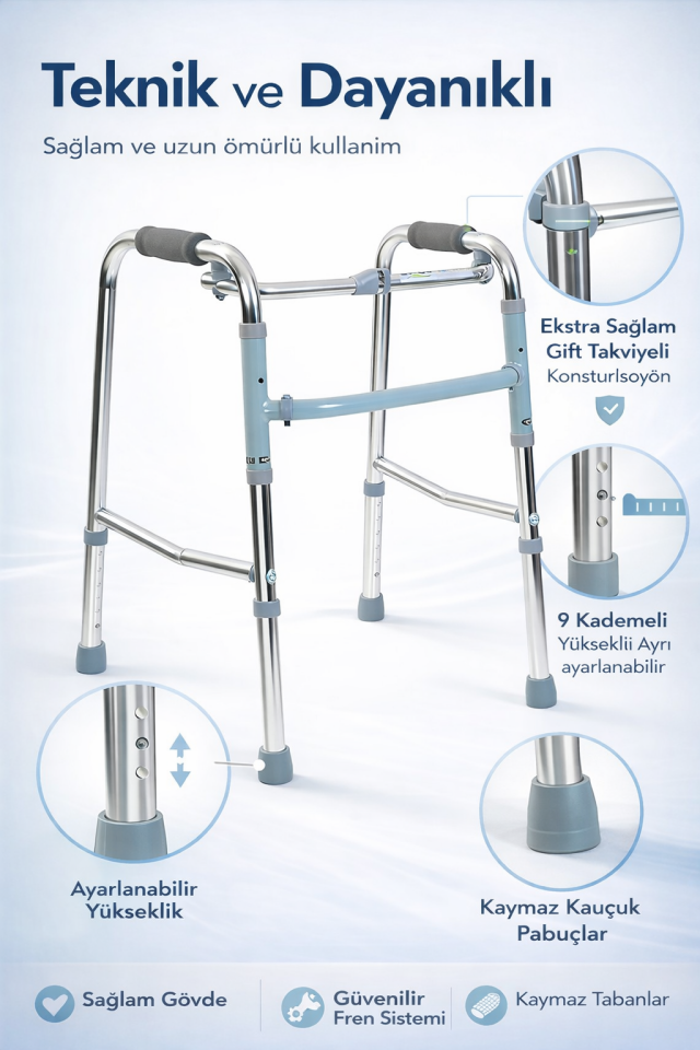 Alüminyum Pediatrik Walker / Alüminyum Çocuk Yürüteç PR-442
