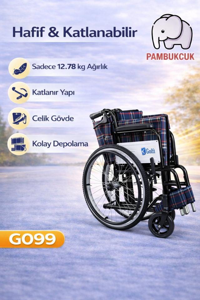 Golfi G099  Manuel Tekerlekli Sandalye