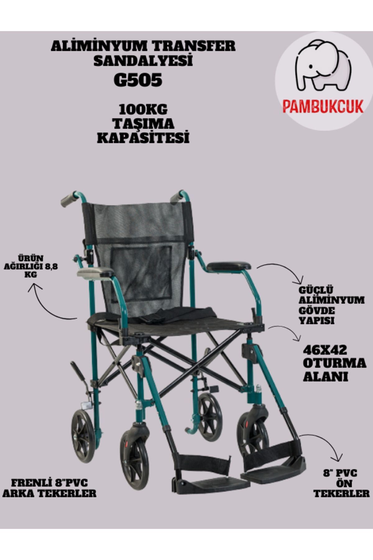 G505 Alüminyum Transfer Sandalyesi
