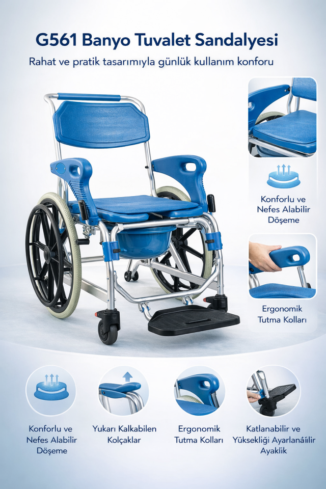 Golfi G561 Banyo Tuvalet Sandalyesi