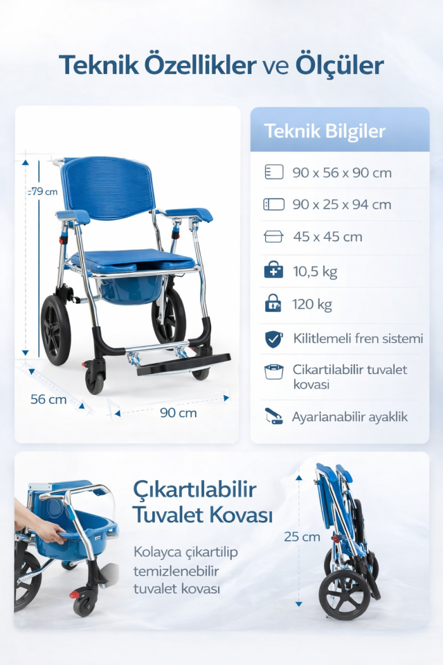 Golfi Aliminyum Klozetli Banyo Tuvalet Sandalyesi G551