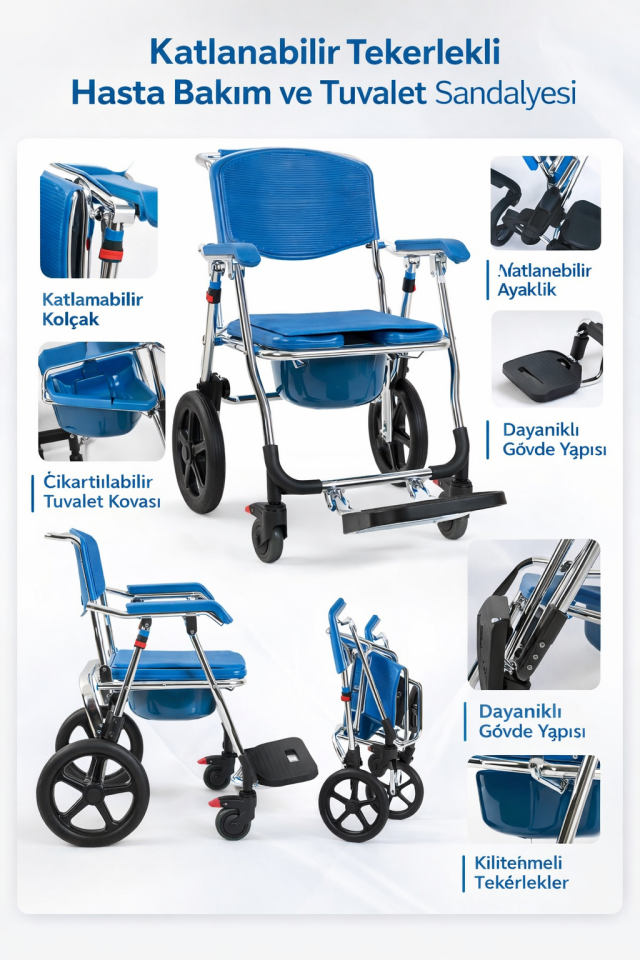 Golfi Aliminyum Klozetli Banyo Tuvalet Sandalyesi G551