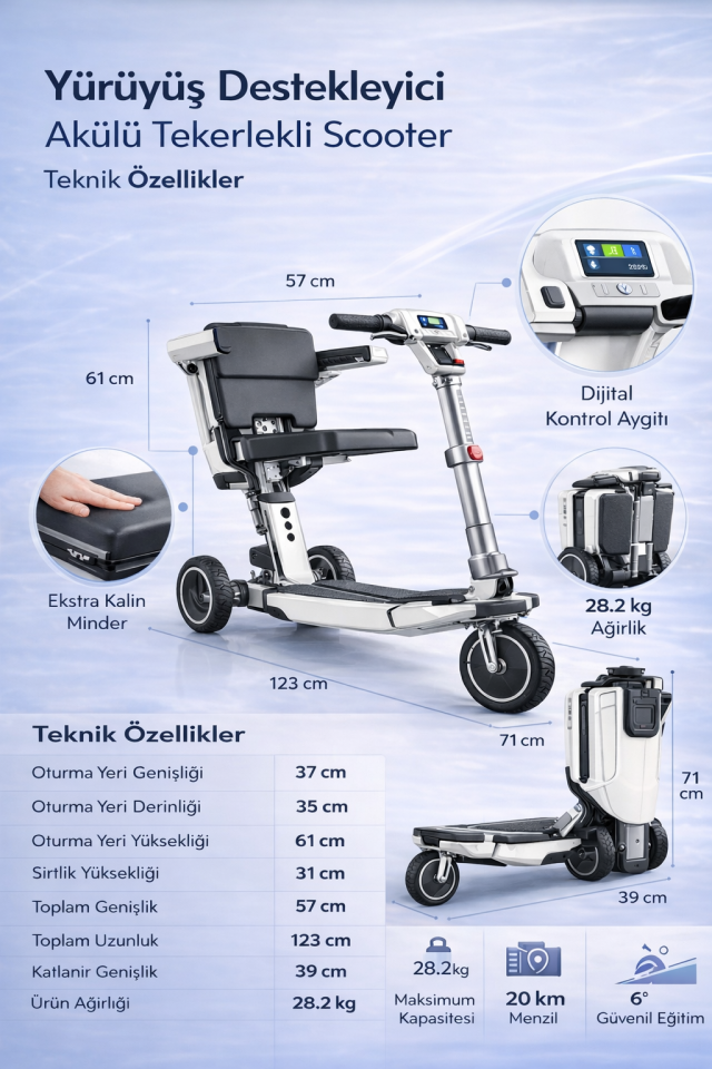 Katlanabilir Atto Midi Scooter S550