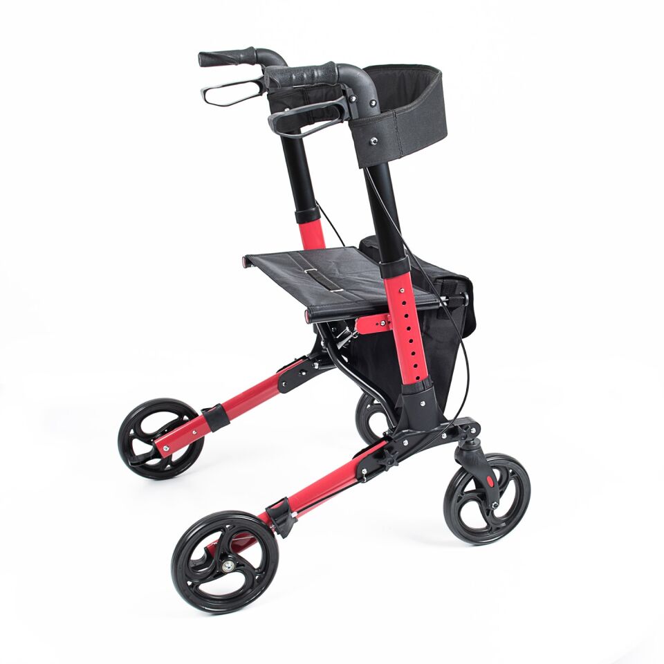 Comfort Plus DM-9102 Kırmızı Lüx Alüminyum Rolatör