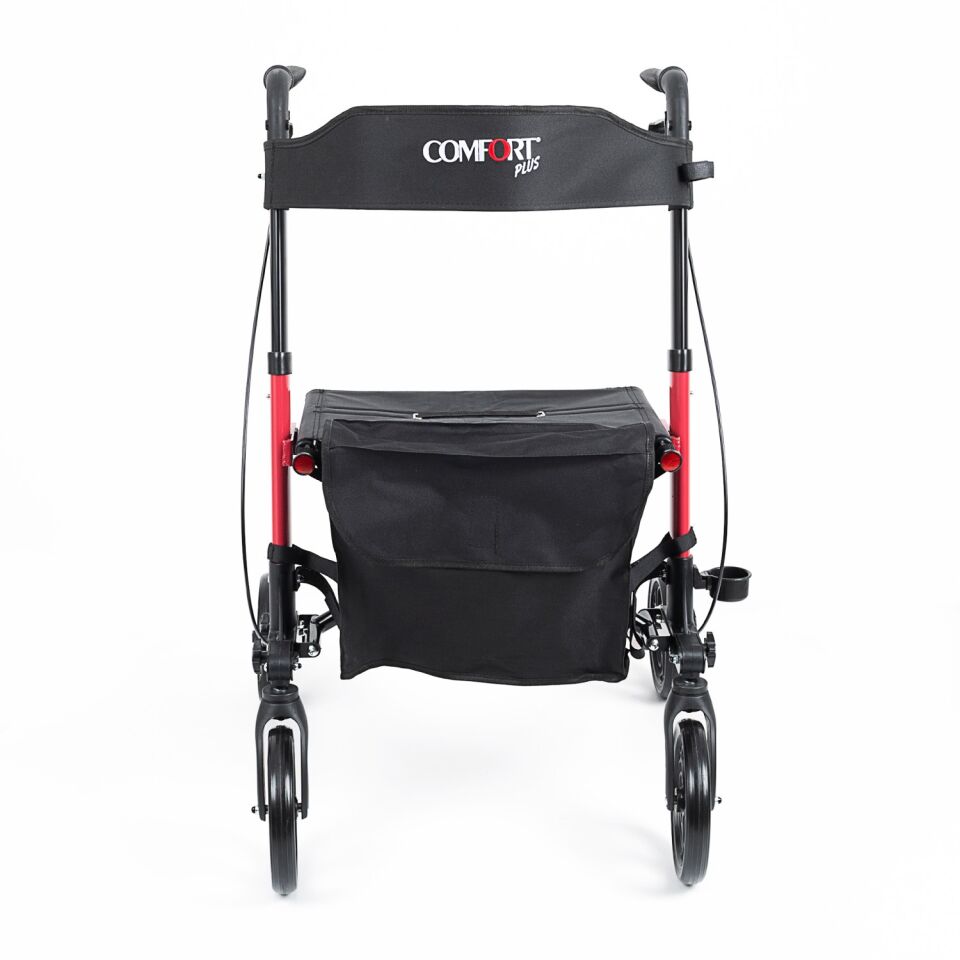 Comfort Plus DM-9102 Kırmızı Lüx Alüminyum Rolatör