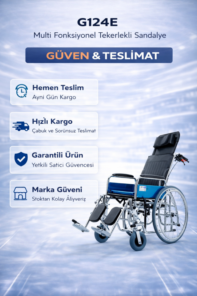 Golfi G124E Multi Fonksiyonel Tekerlekli Sandalye