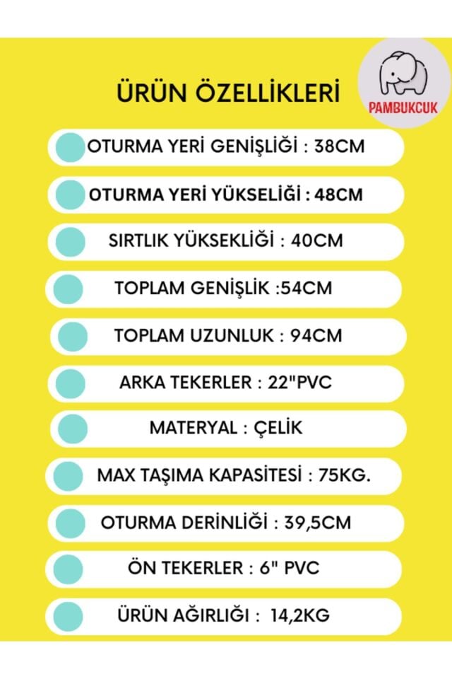 Golfi  G100C Manuel (Çocuk) Pediatrik Tekerlekli Sandalye