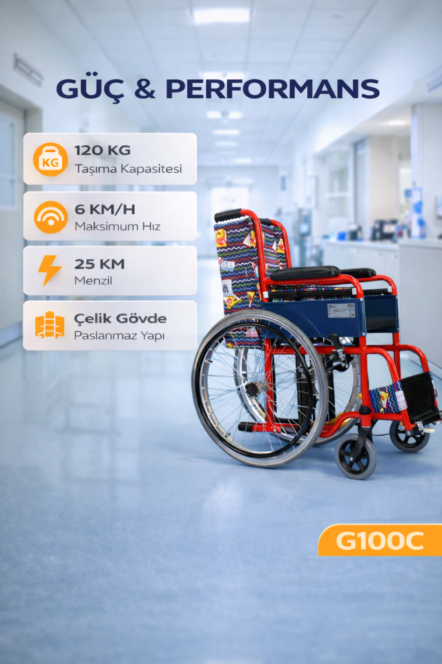 Golfi  G100C Manuel (Çocuk) Pediatrik Tekerlekli Sandalye
