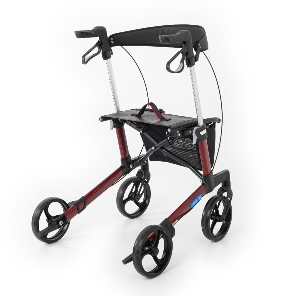 Comfort Plus Spırıt X3 Bordo Alüminyum Lux Rolatör Yürüteç