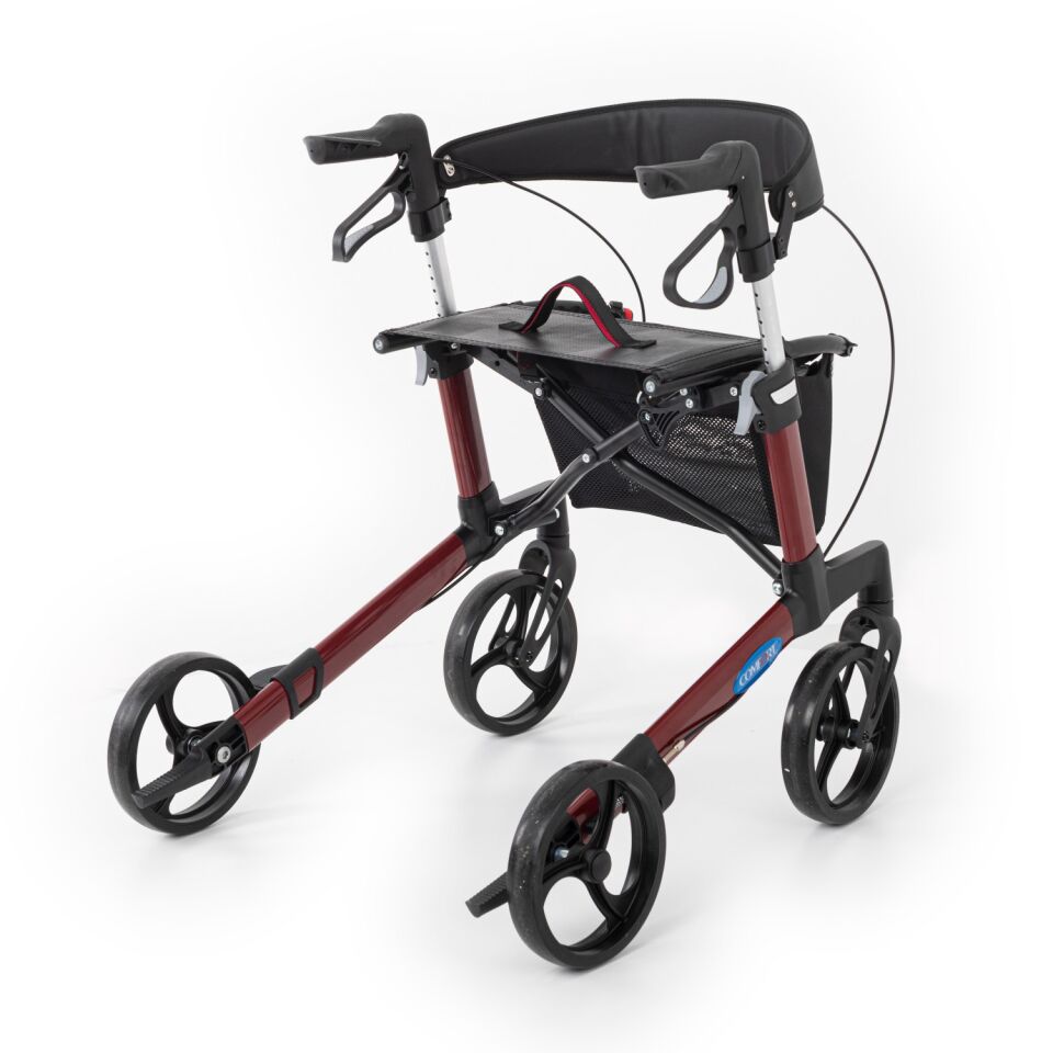 Comfort Plus Spırıt X3 Bordo Alüminyum Lux Rolatör Yürüteç