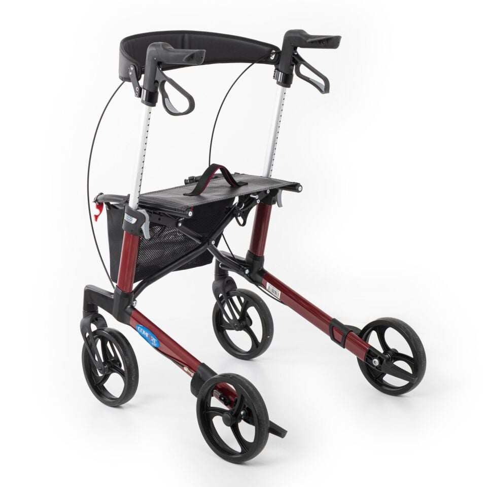 Comfort Plus Spırıt X3 Bordo Alüminyum Lux Rolatör Yürüteç