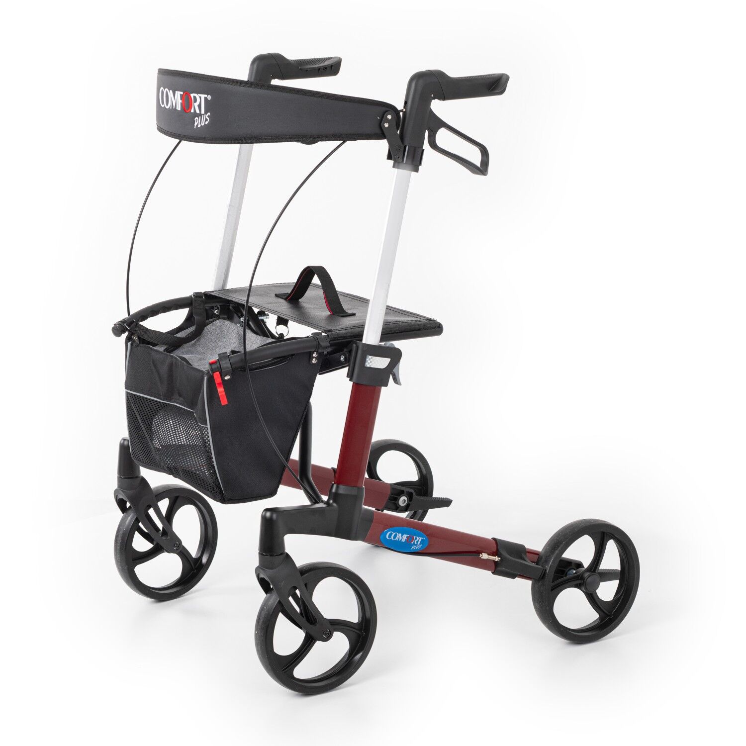 Comfort Plus Spırıt X3 Bordo Alüminyum Lux Rolatör Yürüteç
