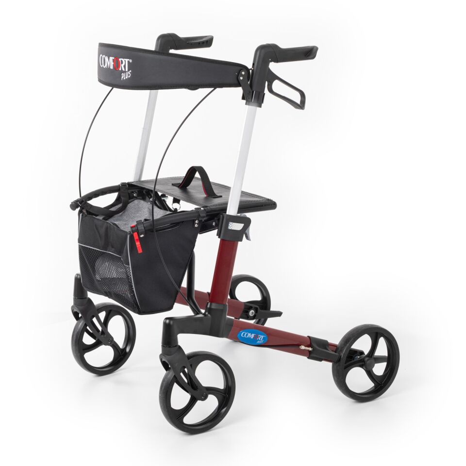 Comfort Plus Spırıt X3 Bordo Alüminyum Lux Rolatör Yürüteç