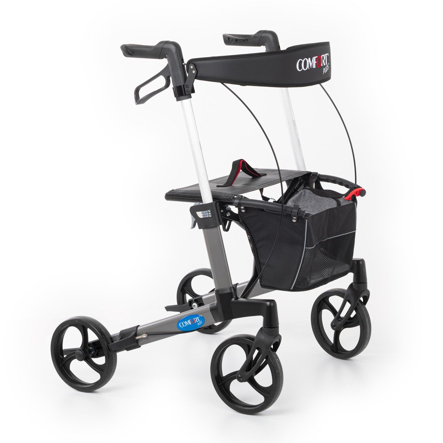 Comfort Plus Spırıt X3 Gri Alüminyum Lux Rolatör Yürüteç