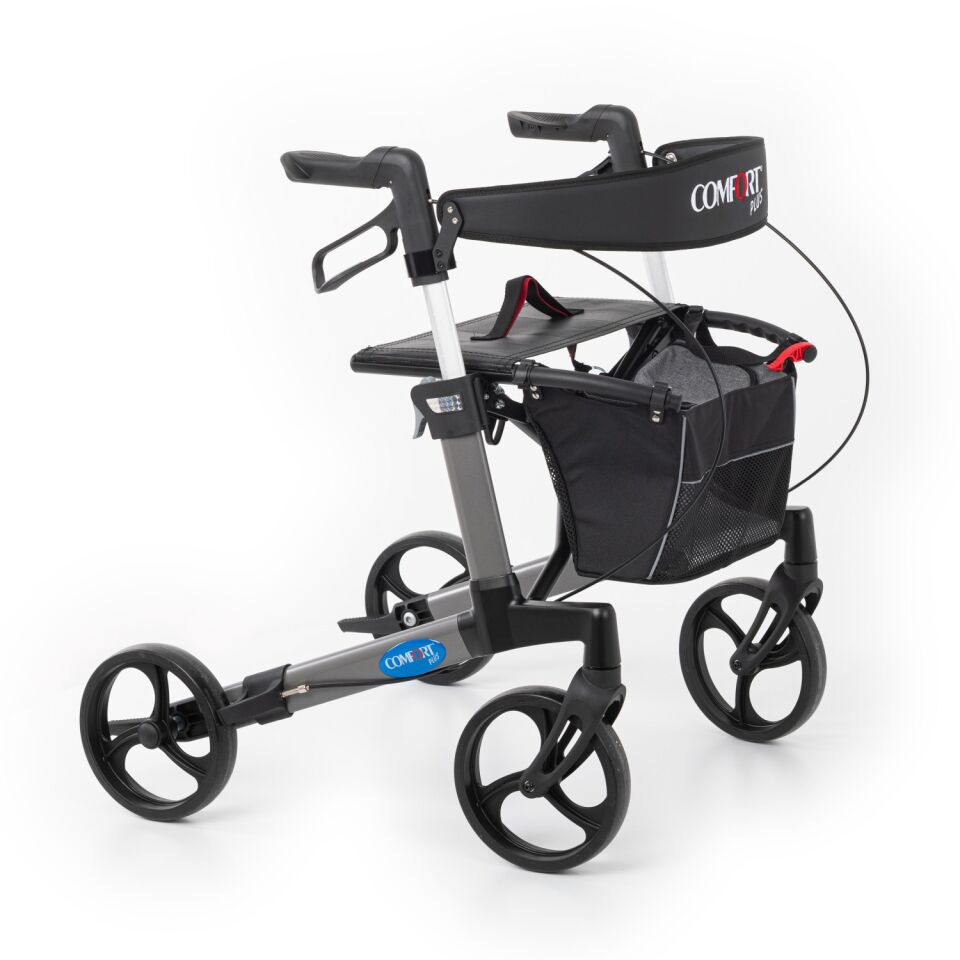 Comfort Plus Spırıt X3 Gri Alüminyum Lux Rolatör Yürüteç