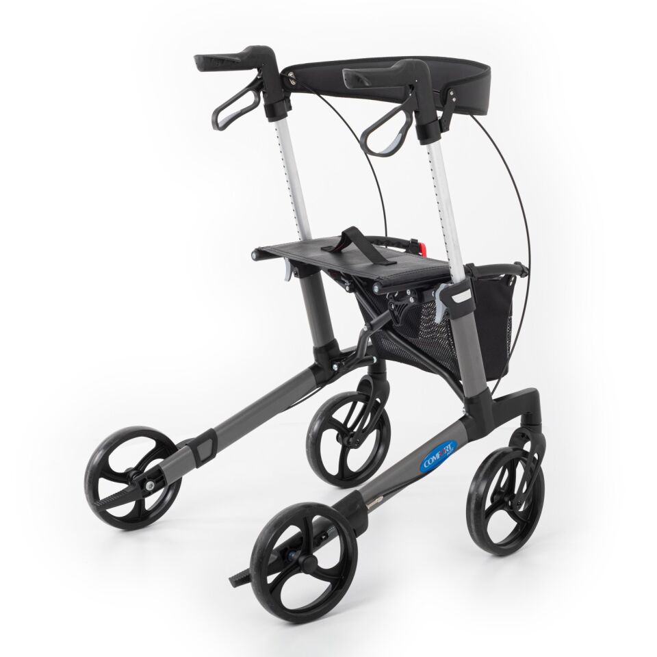 Comfort Plus Spırıt X3 Gri Alüminyum Lux Rolatör Yürüteç