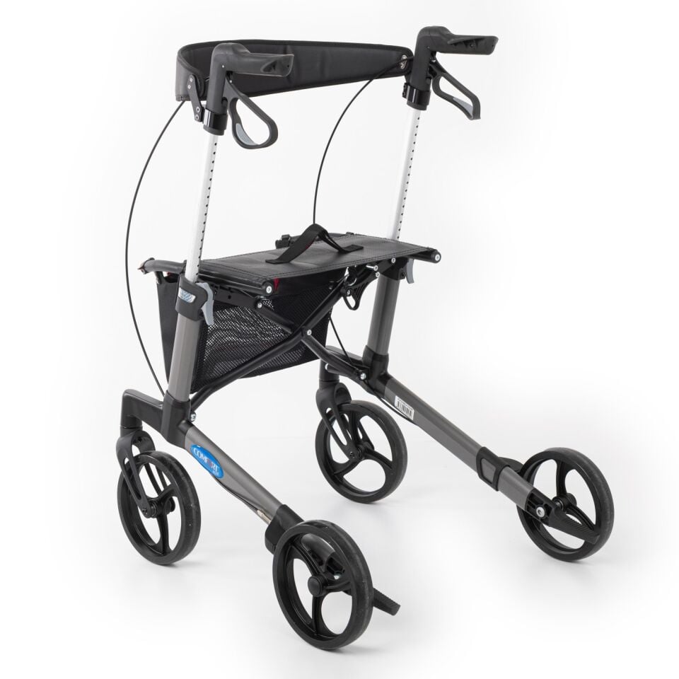 Comfort Plus Spırıt X3 Gri Alüminyum Lux Rolatör Yürüteç