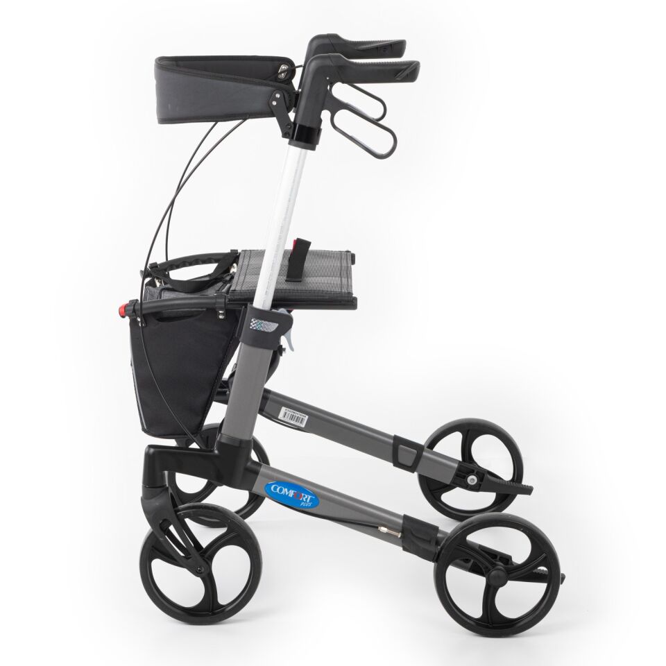 Comfort Plus Spırıt X3 Gri Alüminyum Lux Rolatör Yürüteç