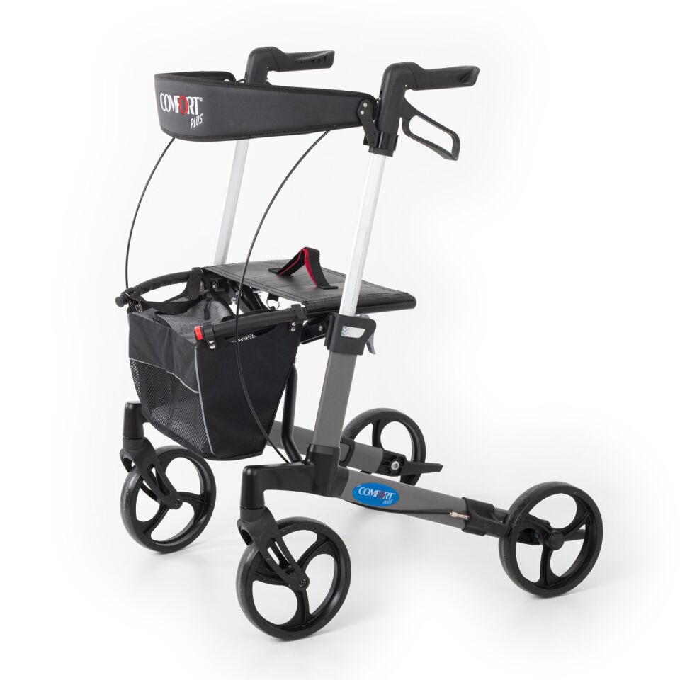 Comfort Plus Spırıt X3 Gri Alüminyum Lux Rolatör Yürüteç