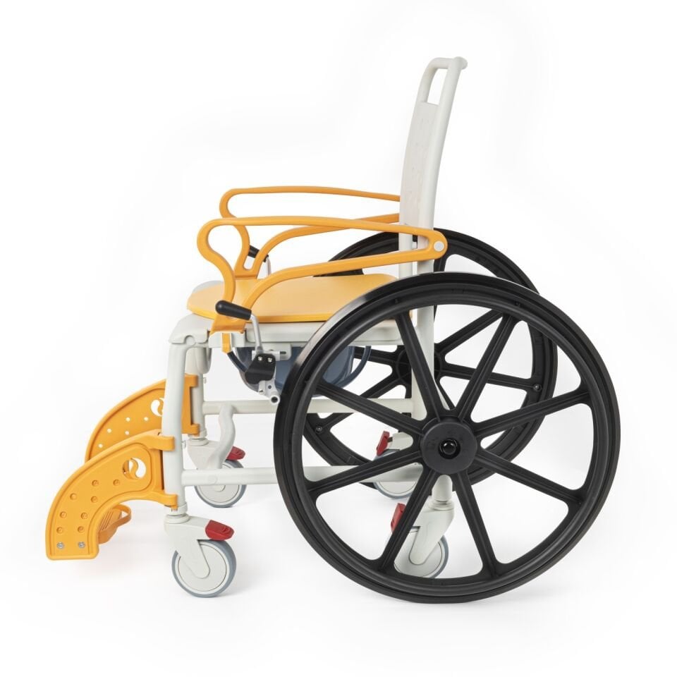 Comfort Plus DM-8088B Banyo ve Tuvalet Sandalyesi  (Turuncu) (6 Tekerlekli)