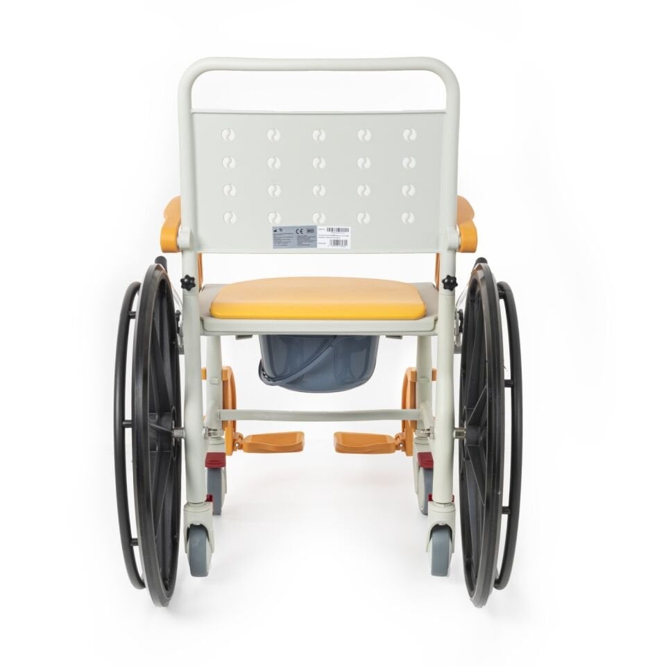 Comfort Plus DM-8088B Banyo ve Tuvalet Sandalyesi  (Turuncu) (6 Tekerlekli)