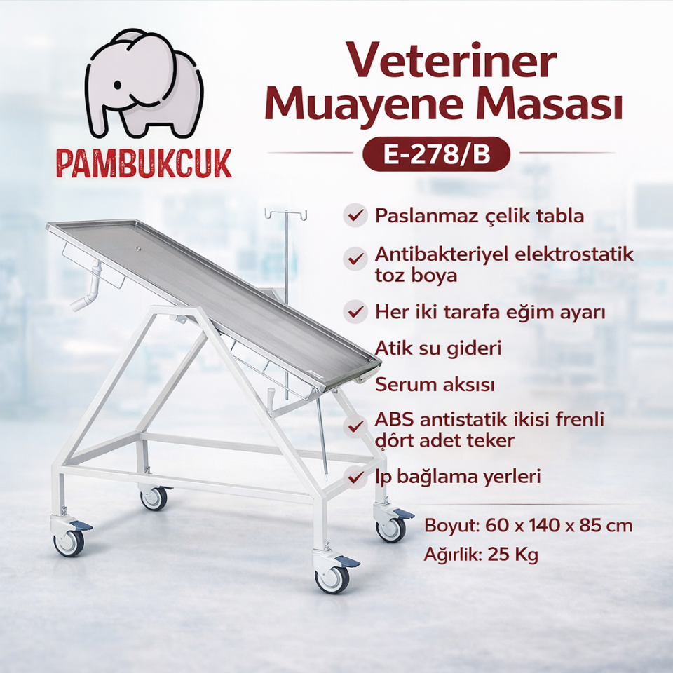 Veteriner Muayene Masası E-278/B