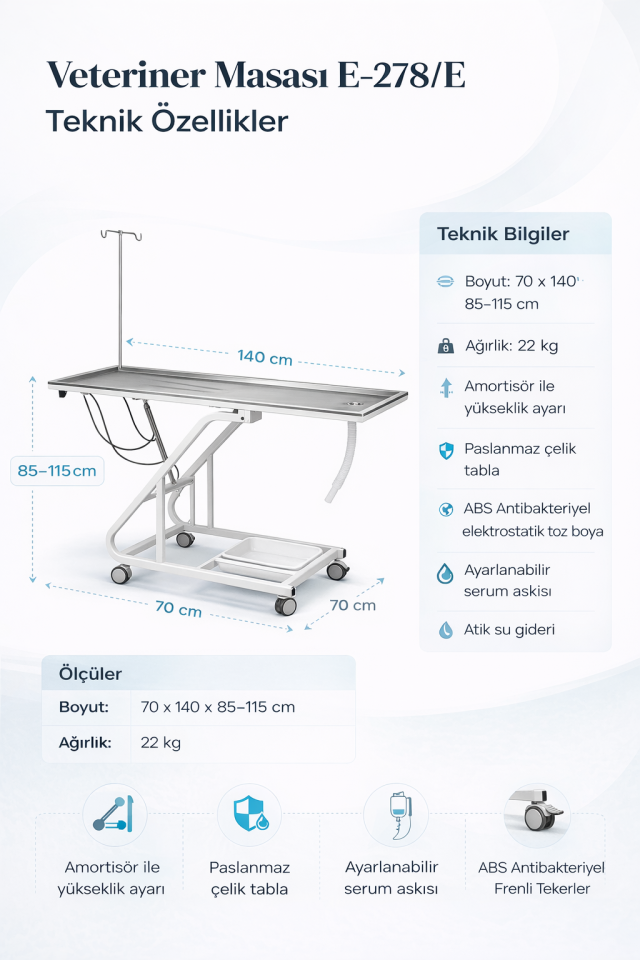 Veteriner Masası E-278/E