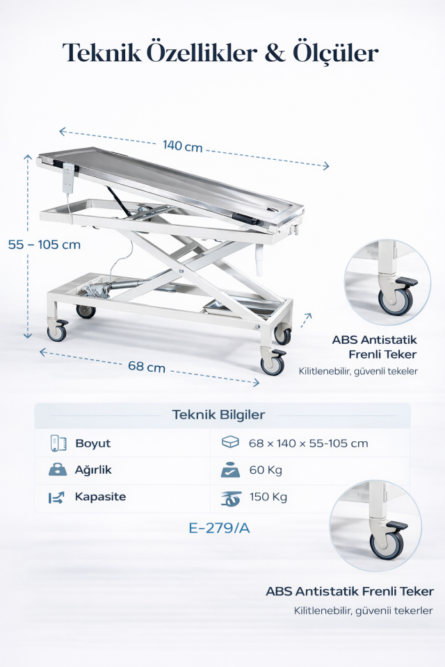 Veteriner Operasyon Masası E-279/A
