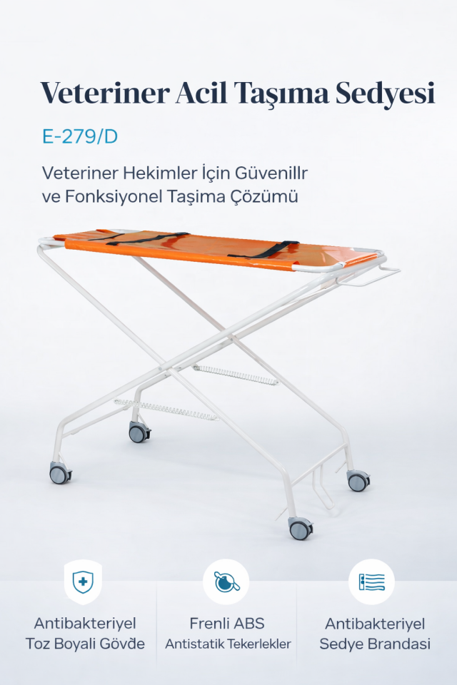 Veteriner Acil Taşıma Sedyesi E-279/D