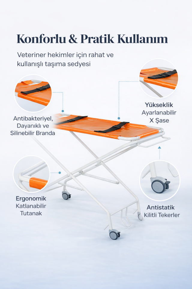 Veteriner Acil Taşıma Sedyesi E-279/D