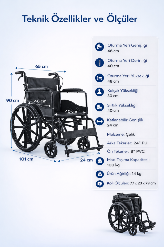 G102 Manuel Tekerlekli Sandalye