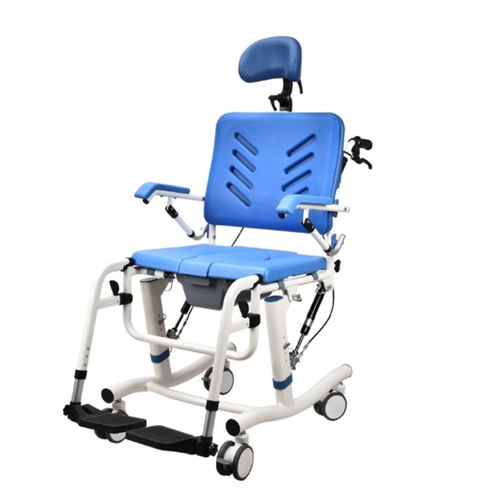 Poylin P620 Tilt Özellikli Baş Destekli Alüminyum Banyo Tuvalet Sandalyesi