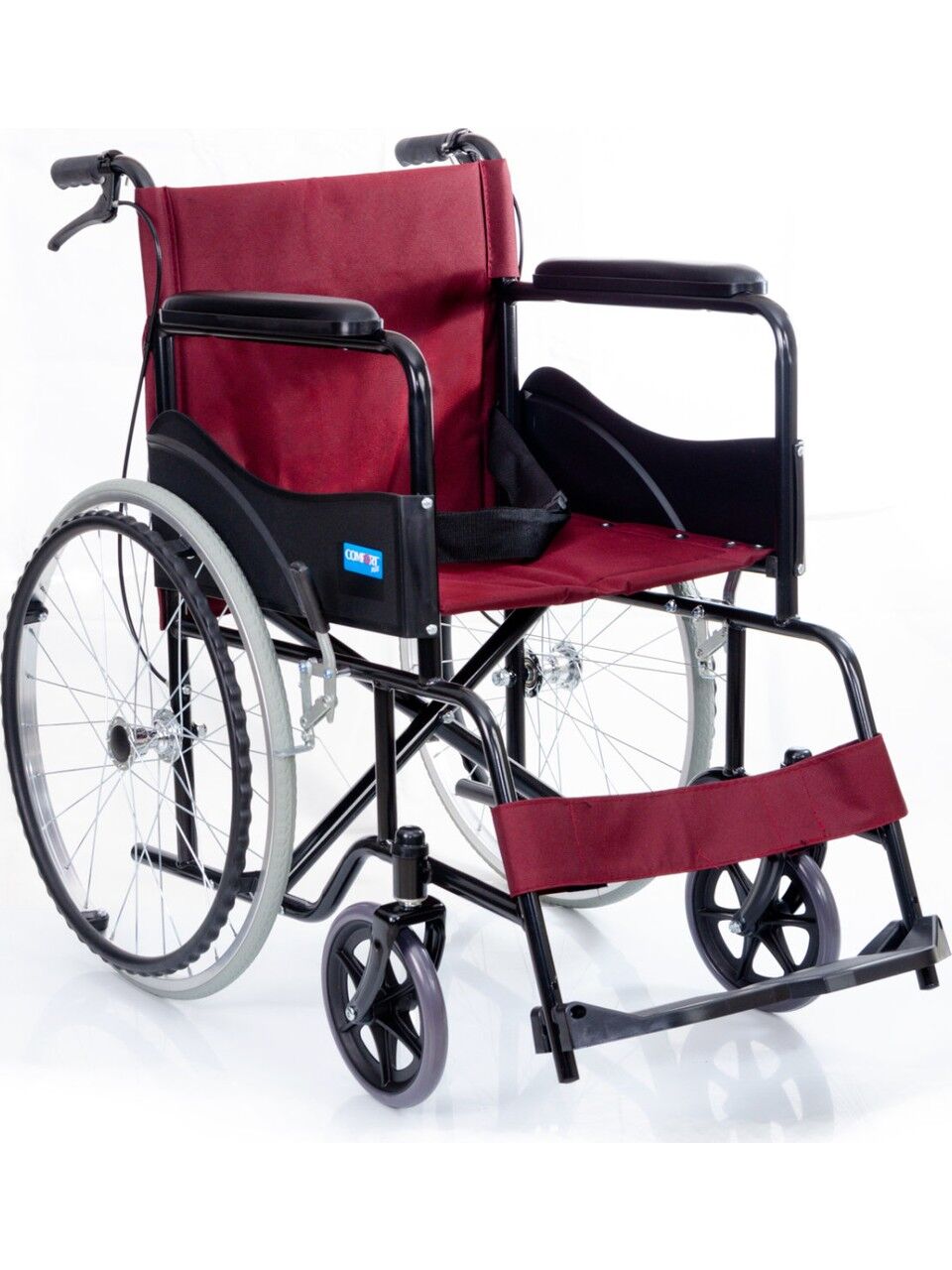 Comfort Plus KY-809BJ Bordo Standart Tekerlekli Sandalye Bordo Kumaş