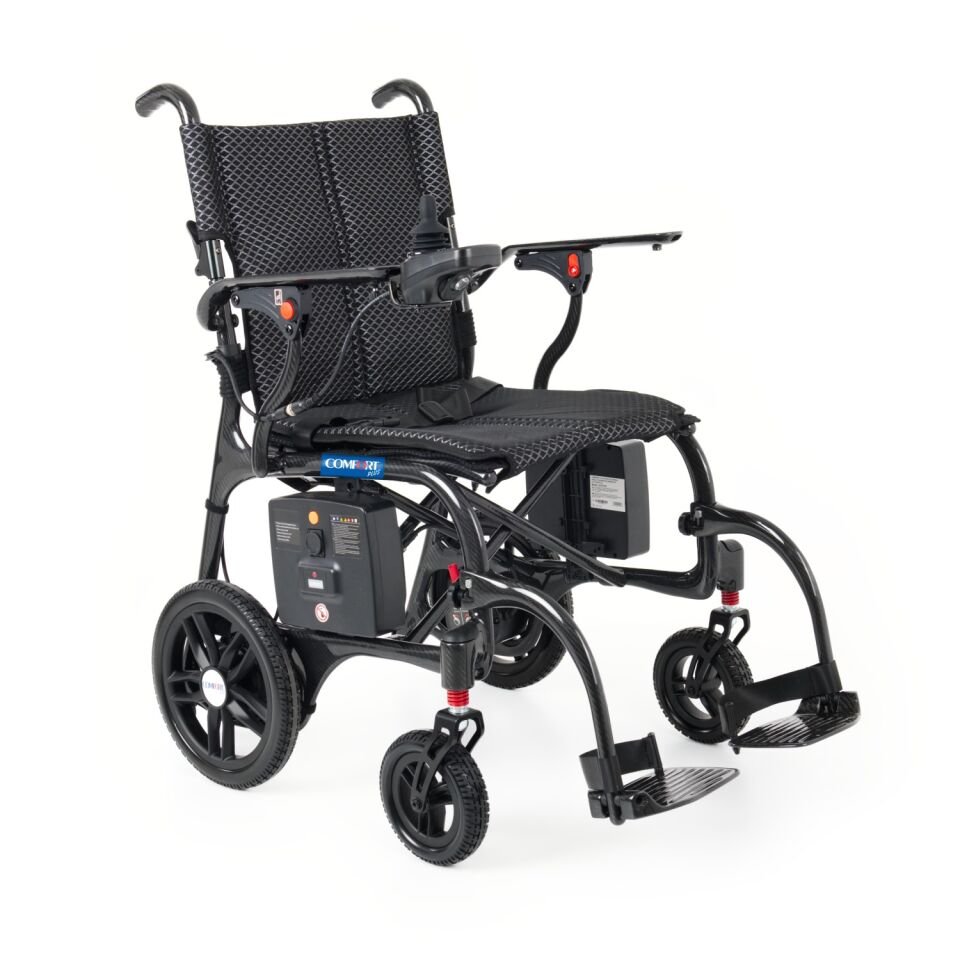 Comfort Plus DY01107 Karbon Akülü Tekerlekli Sandalye Ultra Hafif (20ah Lityum Pil)